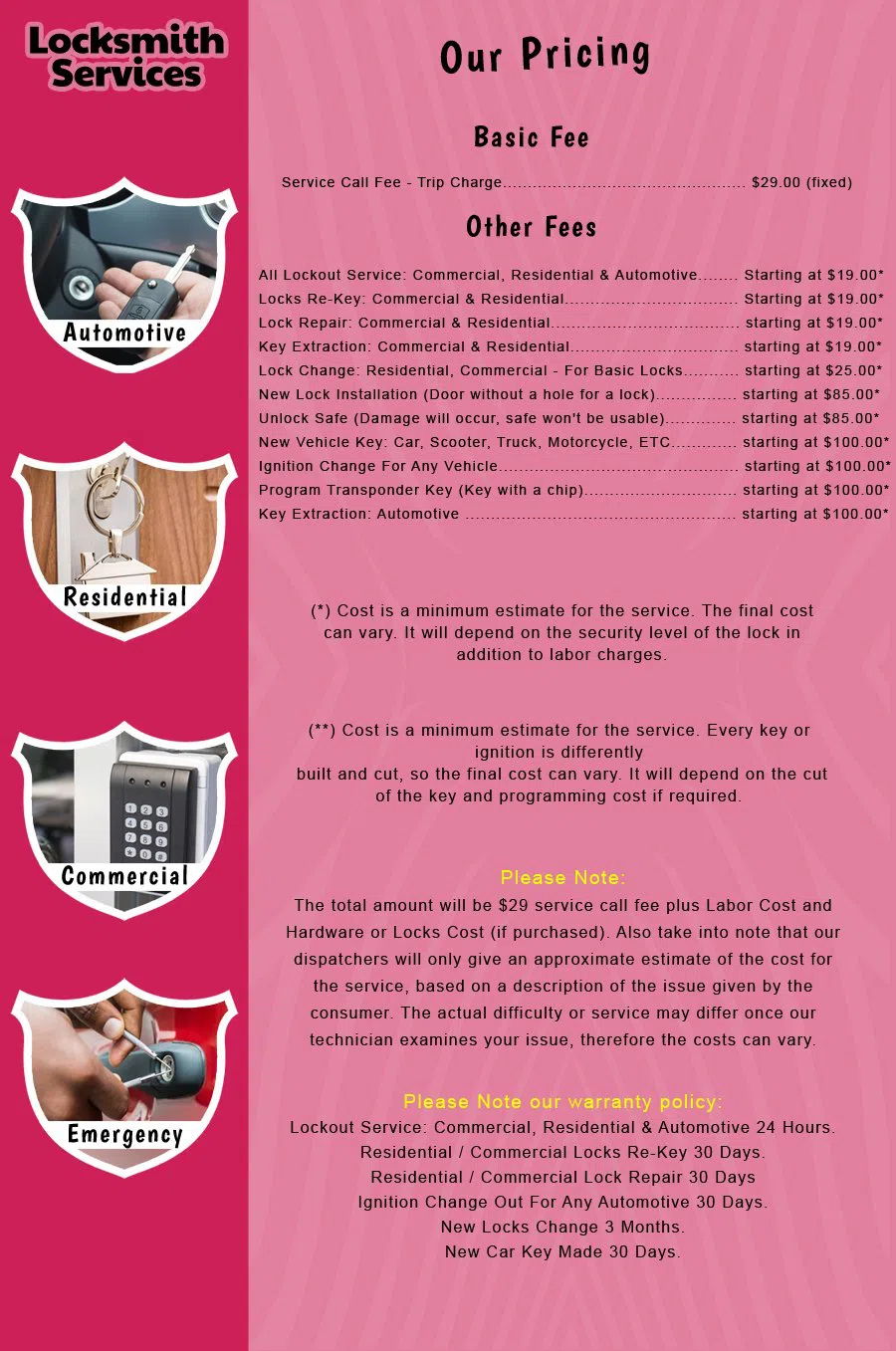 Mt Holly NJ Locksmith Store Mt Holly, NJ 609-817-0137 - price-list-c-18